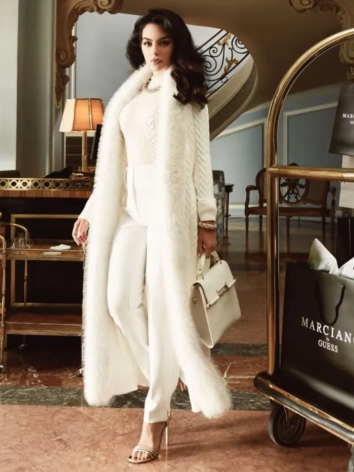 Jackets Women Marciano Paula FauxFur Long Cardigan Sweater Pale Pearl Jackets Women Marciano Paula FauxFur Long Cardigan Sweater Pale Pearl