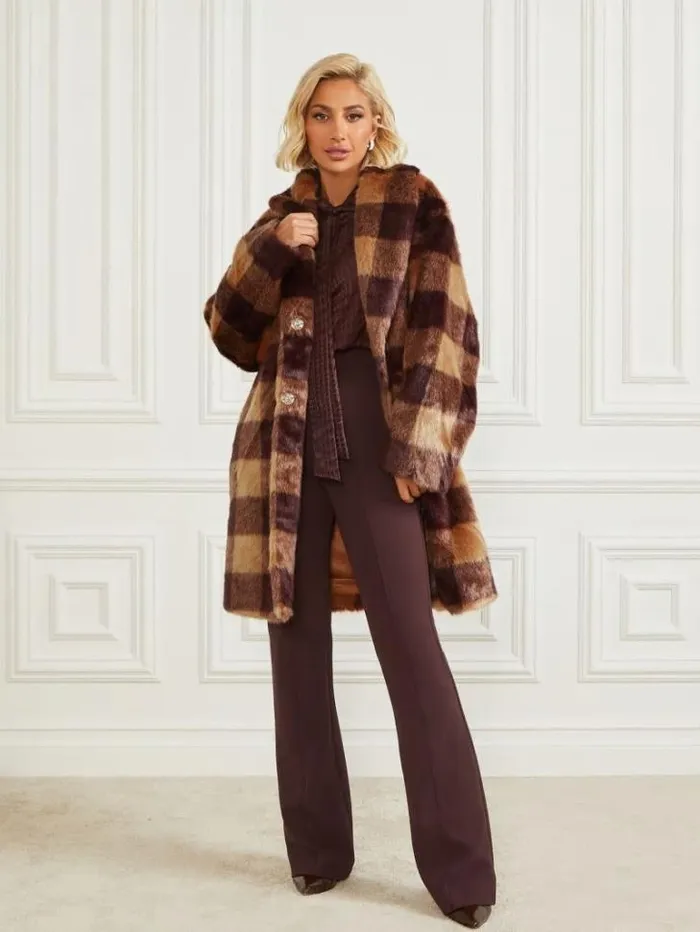 Jackets Women Marciano Rochelle Coat Camel And Dark Bourbon Bi Jackets Women Marciano Rochelle Coat Camel And Dark Bourbon Bi