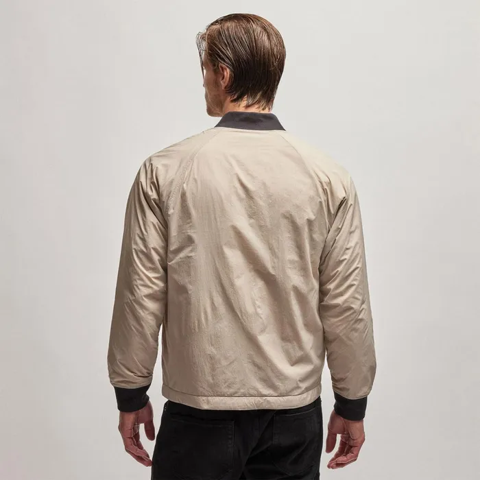 James Perse JacketsOuterwear Nylon Bomber Jacket Lined Toast 8211 Men