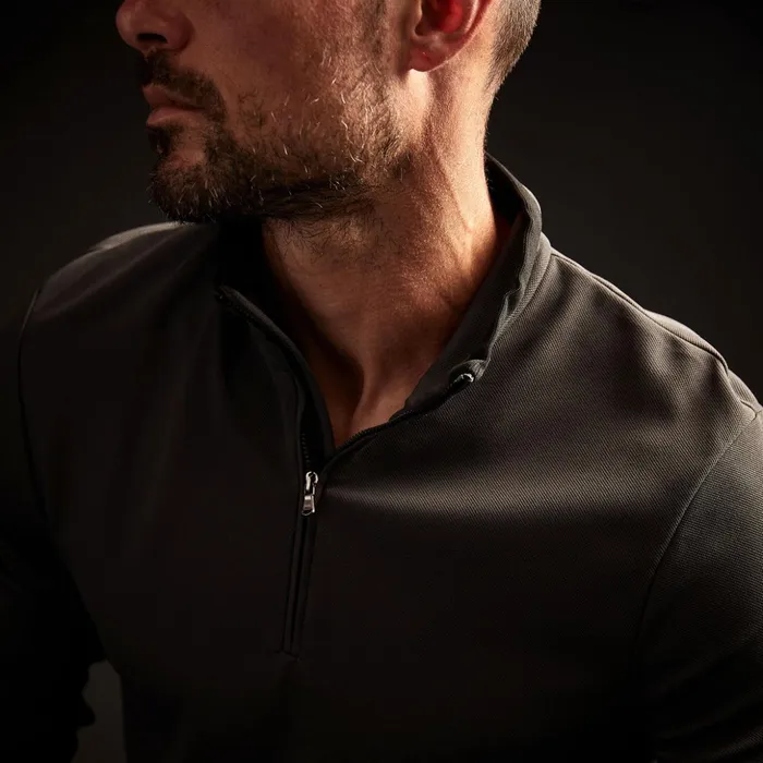 James Perse Performance Tops Performance Pique Zip Tee Slateblack 8211 Men
