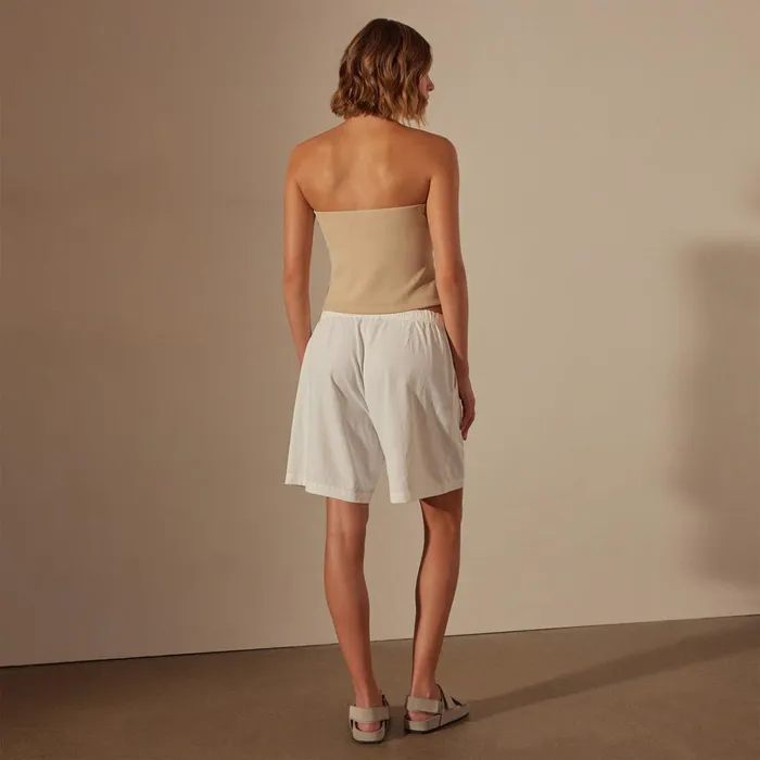 James Perse Shorts Matte Satin Wide Leg Short White 8211 Women
