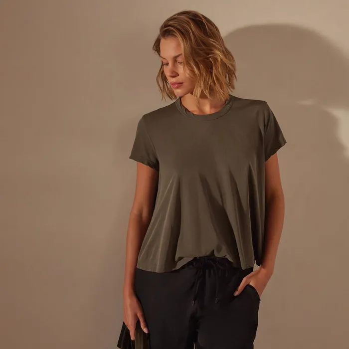 James Perse TShirts High Gauge A Line Tee Palm 8211 Women