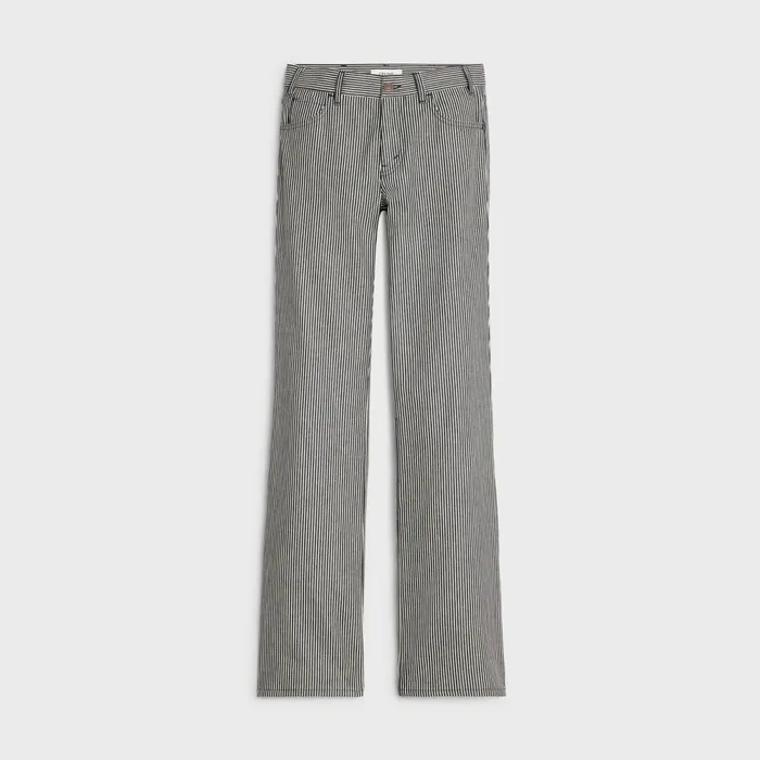 Jane Flared Jeans In Hickory Stripes Rinsed Women CELINE PANTS AND SHORTS