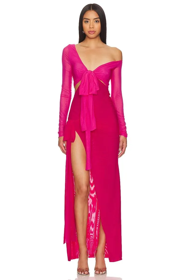 Jayleen Asymmetric Dress Pink Multi Women Lovers and Friends Dresses