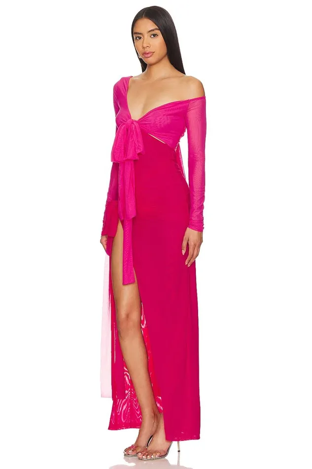 Jayleen Asymmetric Dress Pink Multi Women Lovers and Friends Dresses