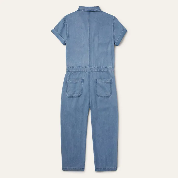 Jumpsuits Women Stetson Notch Collar Jumpsuit Blue
