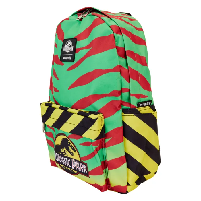 Jurassic Park Tour Vehicle Print Nylon FullSize Backpack Unisex Loungefly Bags and Wallets