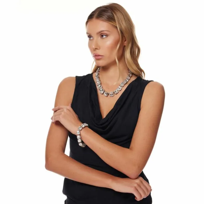 Kenneth Jay Lane Clear Crystal Bracelets Women Crystal Stone Link Bracelet Kenneth Jay Lane Clear Crystal Bracelets Women Crystal Stone Link Bracelet
