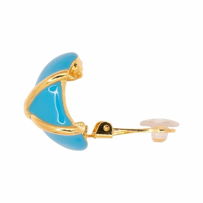 Kenneth Jay Lane Light Color Earrings Women 034X034 Turquoise Button Clip Earring