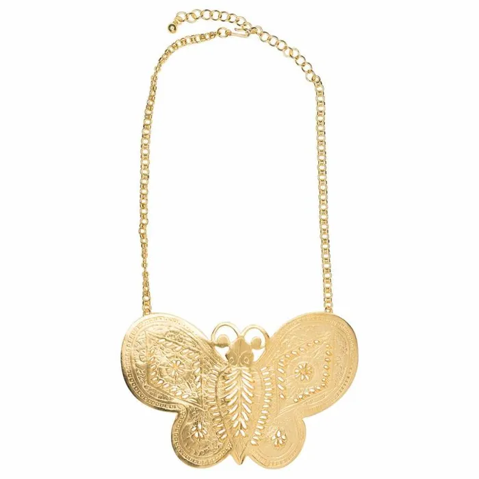 Kenneth Jay Lane Metallic Finish Necklaces Women 034SATC034 Butterfly Necklace Kenneth Jay Lane Metallic Finish Necklaces Women 034SATC034 Butterfly Necklace