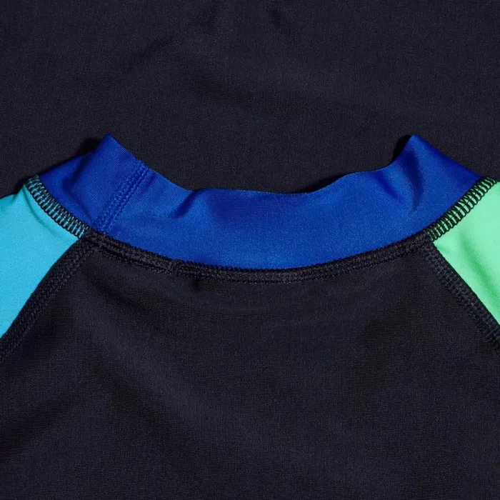 Kids Boy039s Swimwear Speedo Boys Colourblock Rash Top and Jammer SetBlackGreenBlue Kids Boy039s Swimwear Speedo Boys Colourblock Rash Top and Jammer SetBlackGreenBlue
