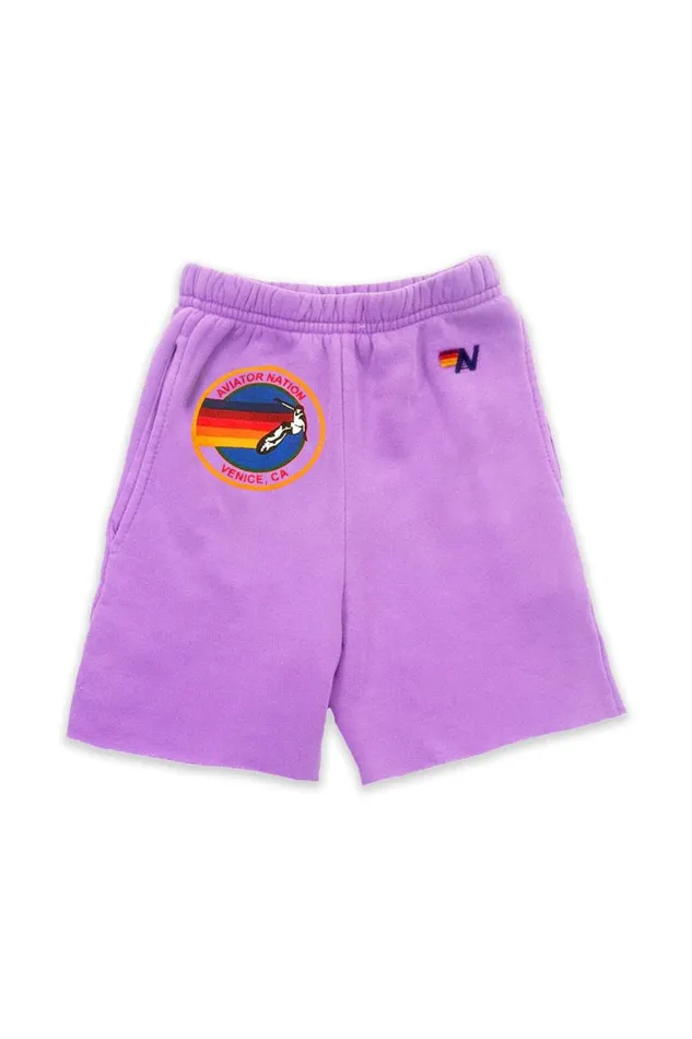Kids Shorts Aviator Nation Sweatshorts 8211 Neon Purple