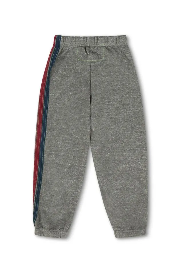 Kids Sweatpants Aviator Nation 5 Stripe Sweatpants 8211 Heather Grey