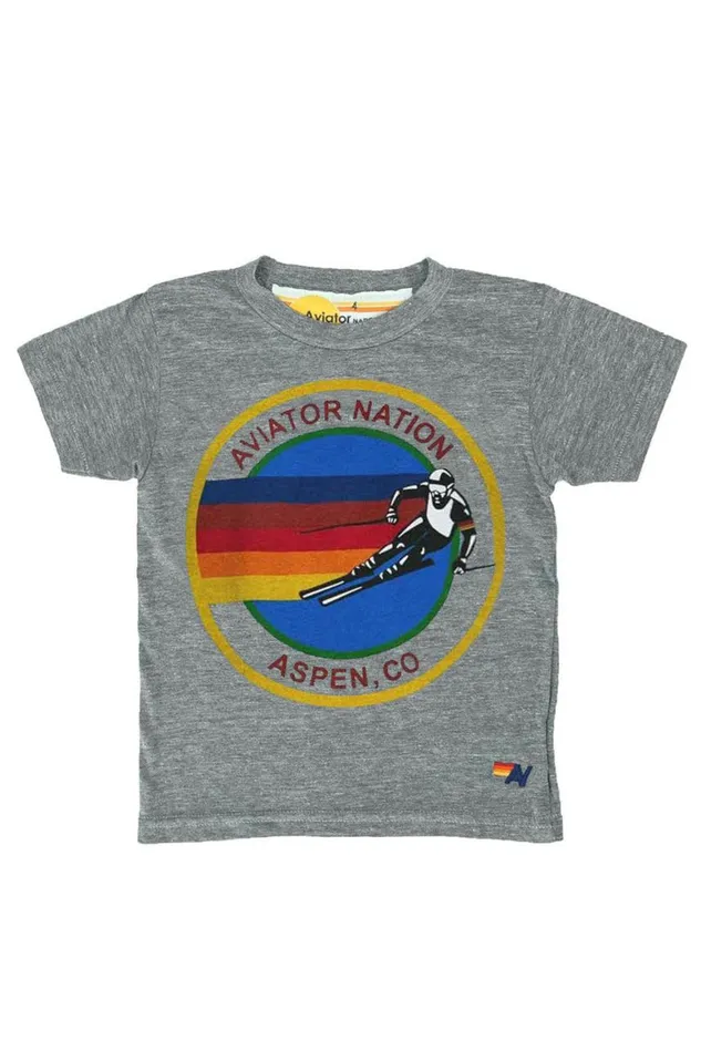Kids Tees Aviator Nation Aspen Tee 8211 Heather Grey