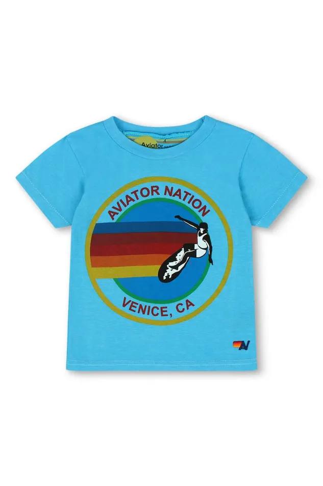 Kids Tees Aviator Nation Tee 8211 Neon Blue