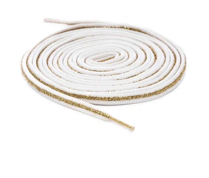 Laces and Accessories WomensMens P448 Shoelaces GoldWhite
