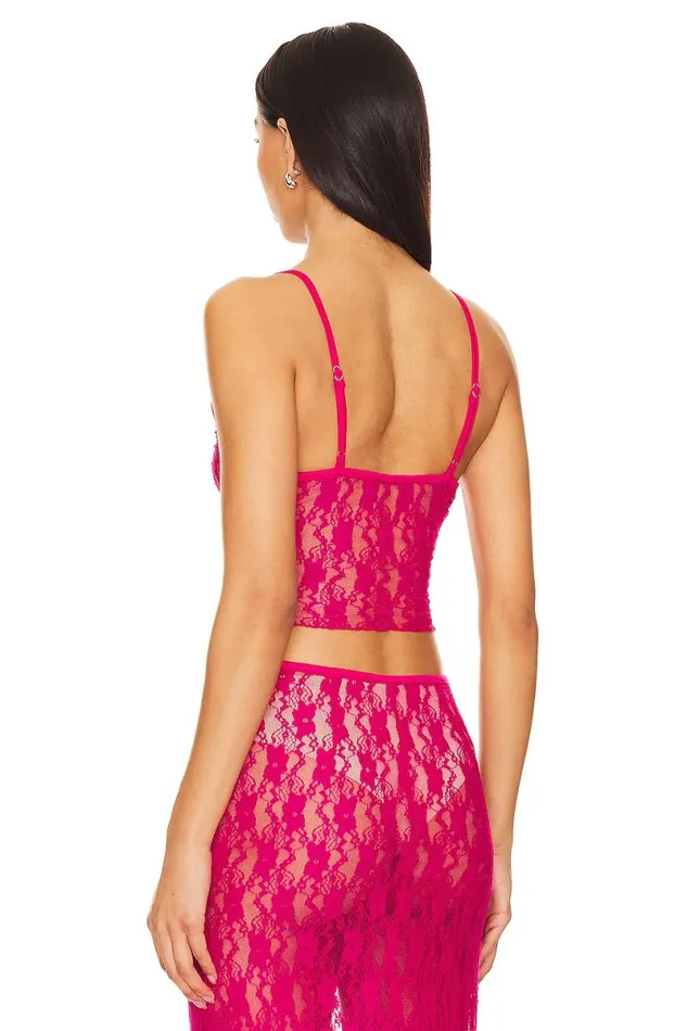 Lia Sheer Tank Top Hot Pink Women Lovers and Friends Tops