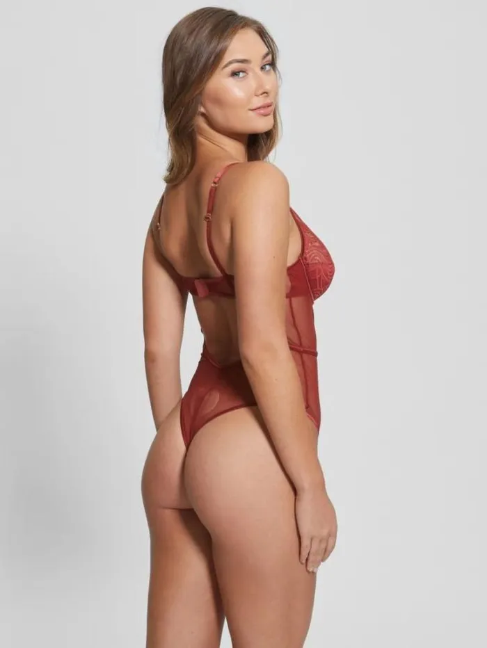 Lingerie Women Marciano Elenora Wired Lace Bodysuit Beet Juice Red Lingerie Women Marciano Elenora Wired Lace Bodysuit Beet Juice Red