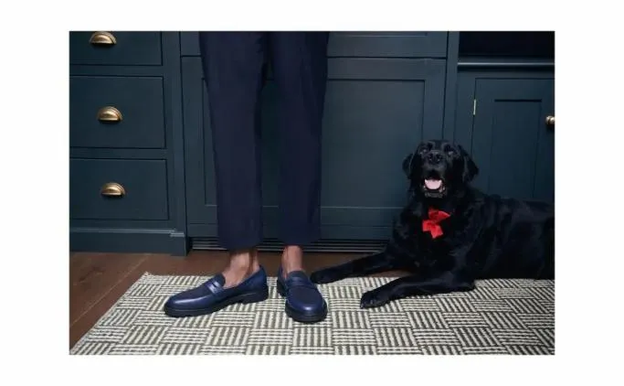 Loafers Men Manolo Blahnik HUDSONNavy Blue Calf Leather Loafers Loafers Men Manolo Blahnik HUDSONNavy Blue Calf Leather Loafers