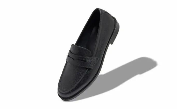 Loafers Men Manolo Blahnik PERRYBlack Calf Leather Penny Loafers