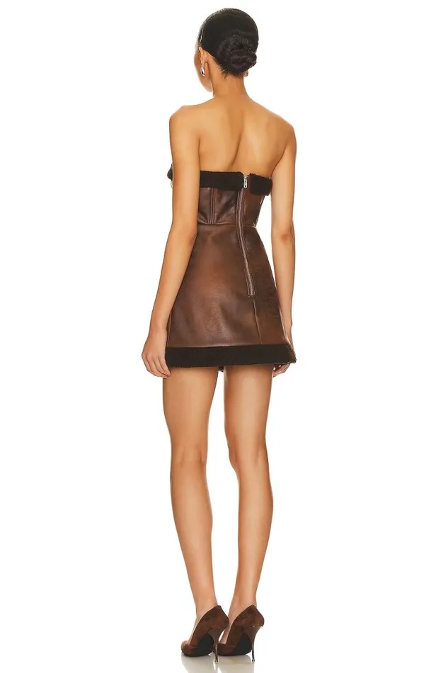 Lucie Mini Dress Dark Brown Women Lovers and Friends Dresses