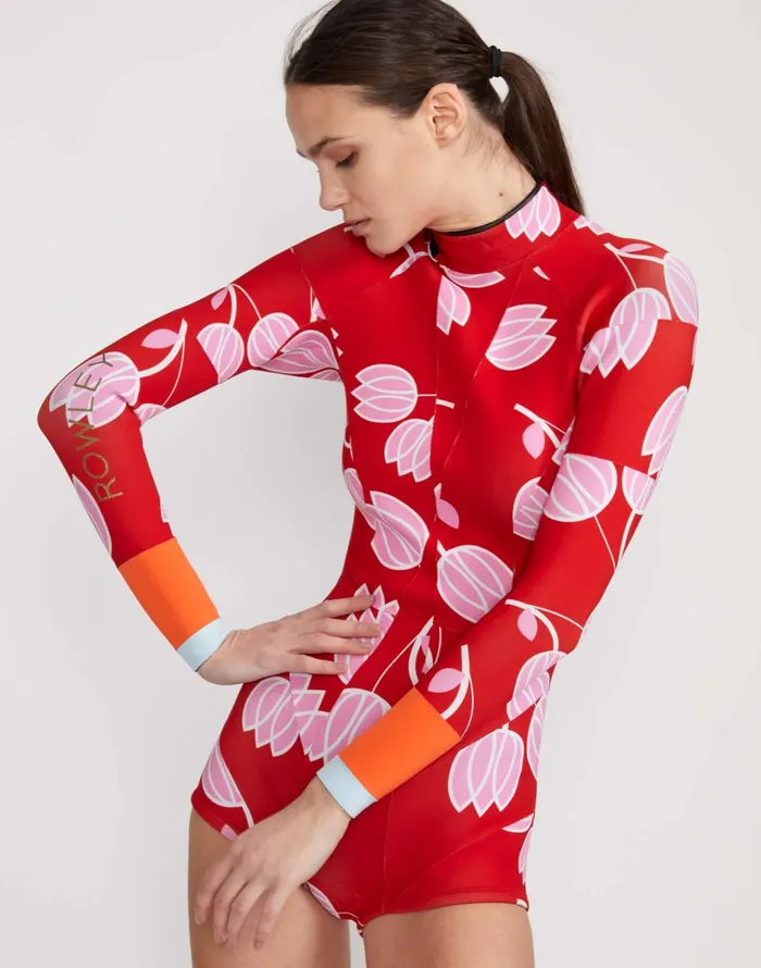 Maddie Tulip Wetsuit 8211 Pnkrd Women Cynthia Rowley Surf and Swim