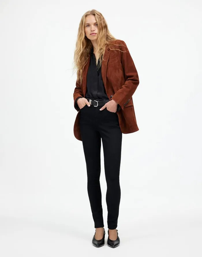 Madewell 10034 HighRise Skinny Jeans Black Frost Women Jeans