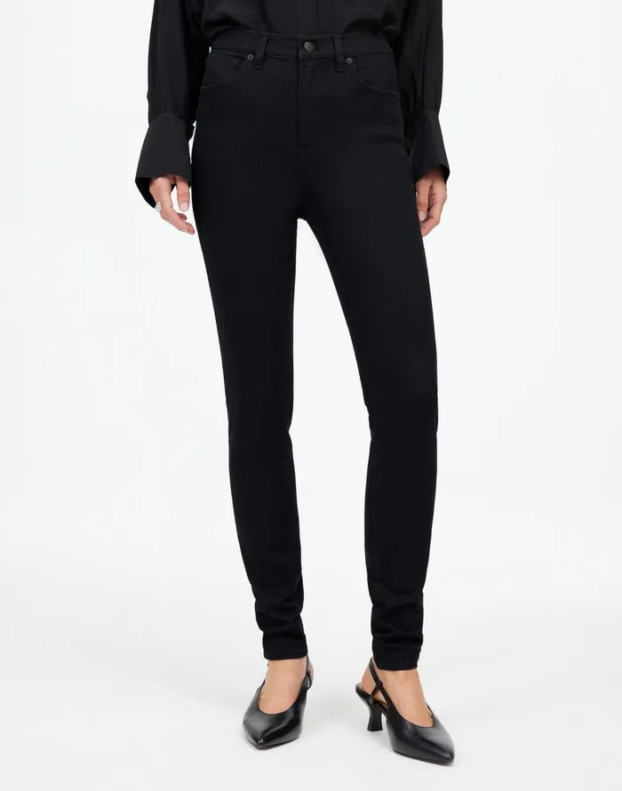 Madewell 10034 HighRise Skinny Jeans Black Frost Women Jeans