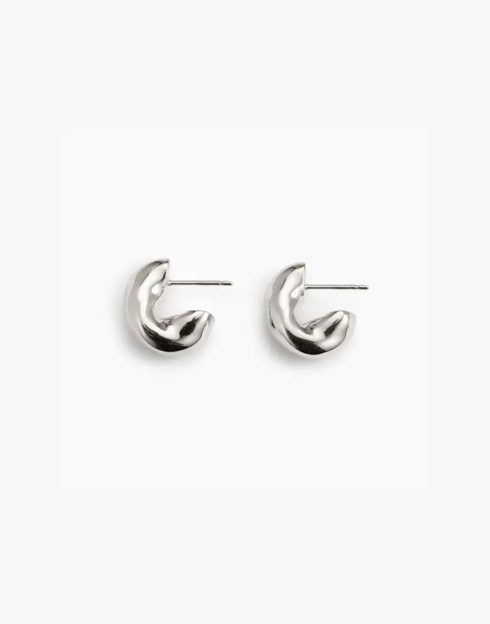 Madewell AGMES Small Dahlia Hoops Silver Women Jewelry
