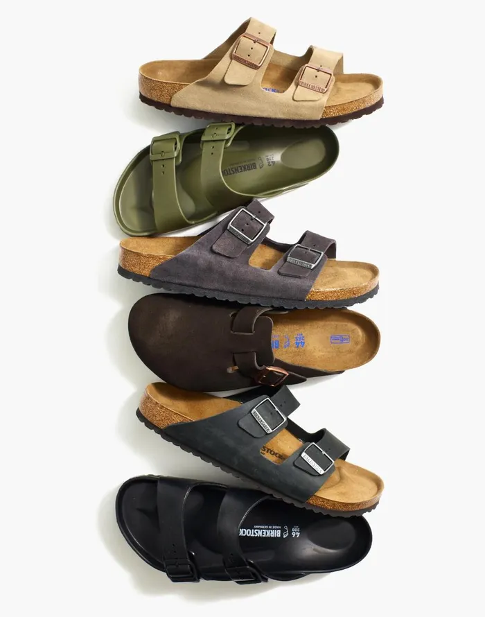 Madewell Birkenstock Arizona Soft Footbed Sandals In Oiled Leather True Black WomenMen Sandals