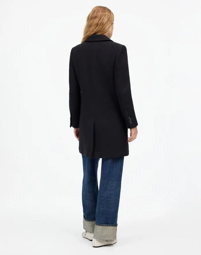 Madewell Blazer Coat In Insuluxe Fabric True Black Women Coats Jackets