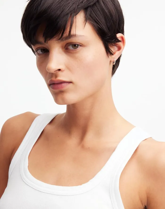 Madewell DemiFine Huggie Hoop Earrings Sterling Silver Women Jewelry