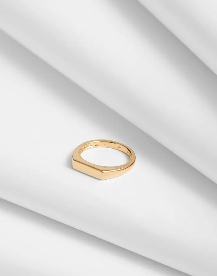 Madewell DemiFine Signet Ring 14k Gold Women Jewelry