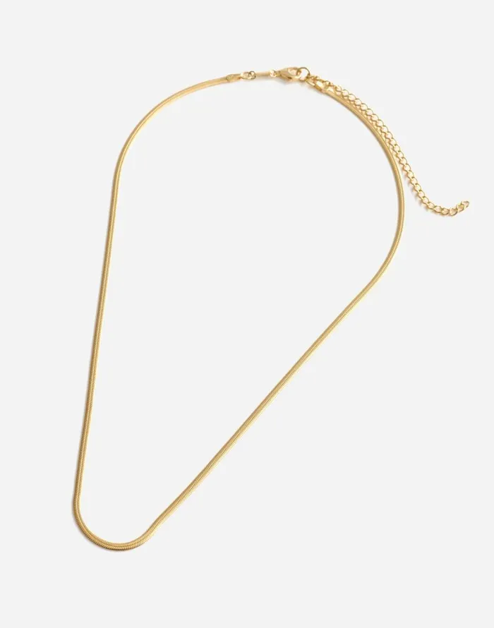 Madewell DemiFine Skinny Herringbone Chain 14k Gold Women Jewelry