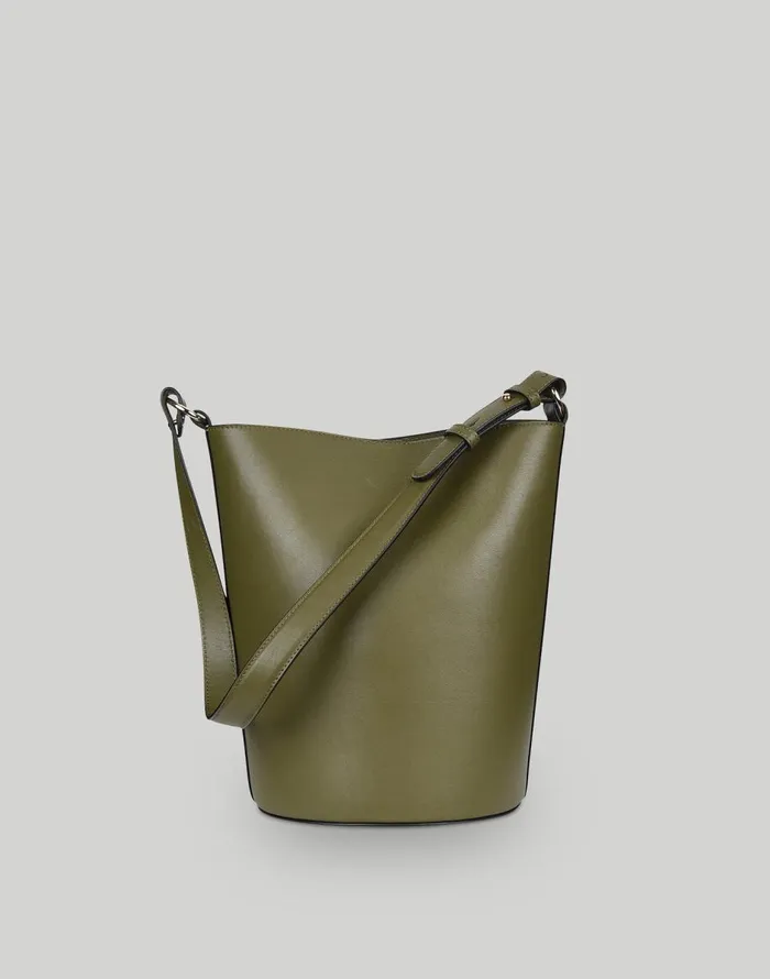 Madewell Hyer Goods Luxe Convertible Bucket Bag Olive Women Bags