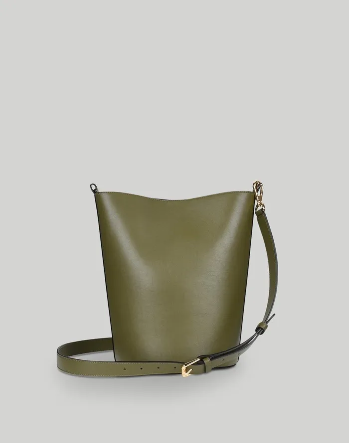 Madewell Hyer Goods Luxe Convertible Bucket Bag Olive Women Bags