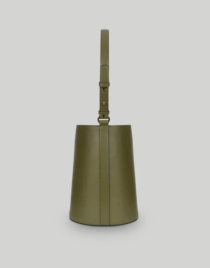Madewell Hyer Goods Luxe Convertible Bucket Bag Olive Women Bags