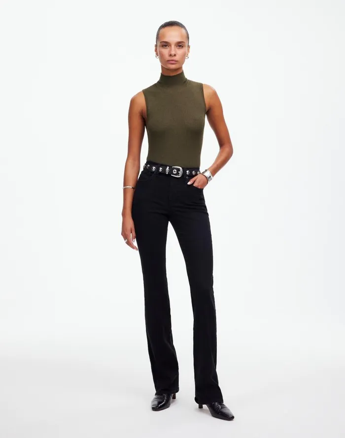 Madewell Kick Out FullLength Jeans Black Frost Women Jeans