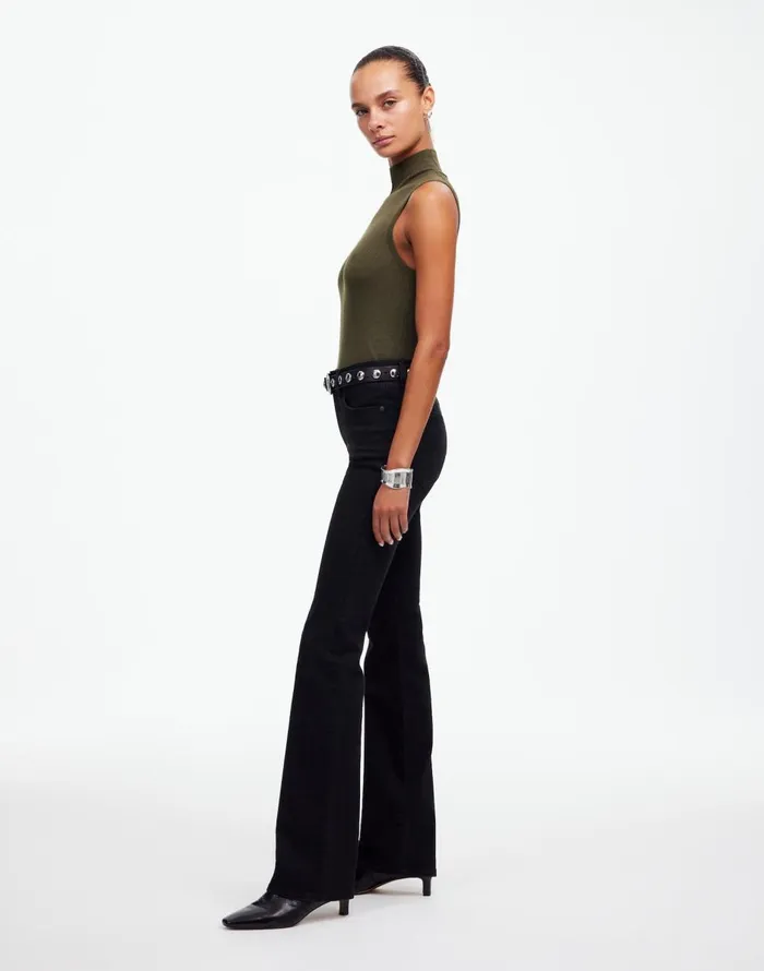 Madewell Kick Out FullLength Jeans Black Frost Women Jeans