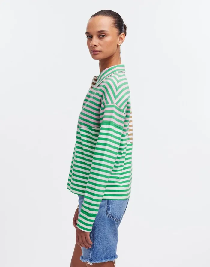 Madewell KULE The Beck Sweatshirt Green Beige Blush Women Tees