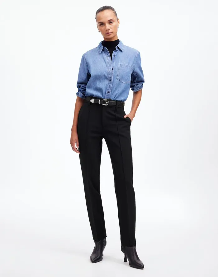 Madewell MidRise Slim Ankle Pant True Black Women Pants