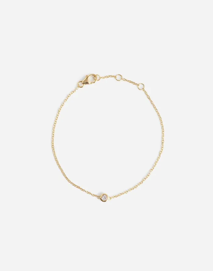Madewell Sara Patino Jewelry White Topaz Bracelet Gold Women Jewelry