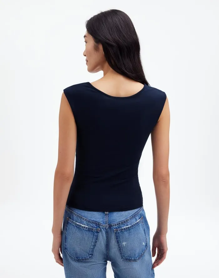 Madewell Scoopneck CapSleeve Tee Deep Indigo Women Tees