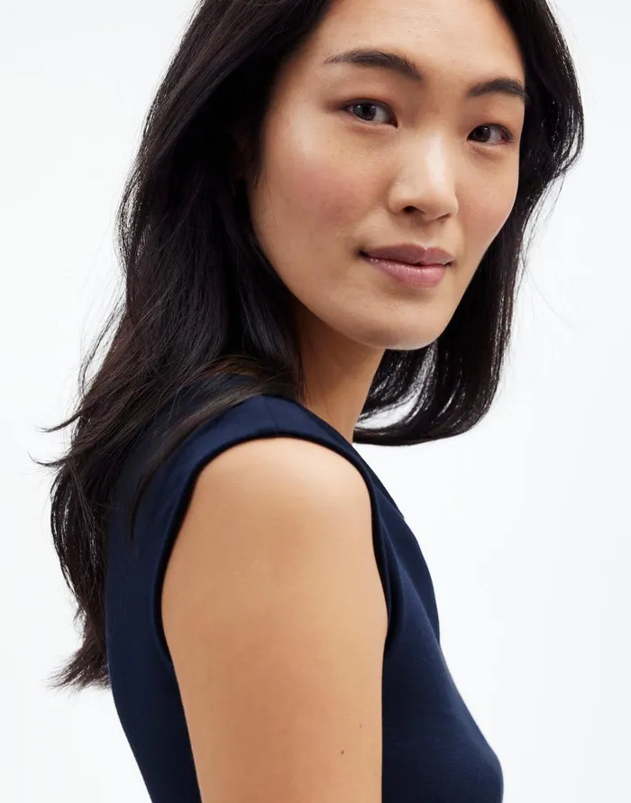 Madewell Scoopneck CapSleeve Tee Deep Indigo Women Tees