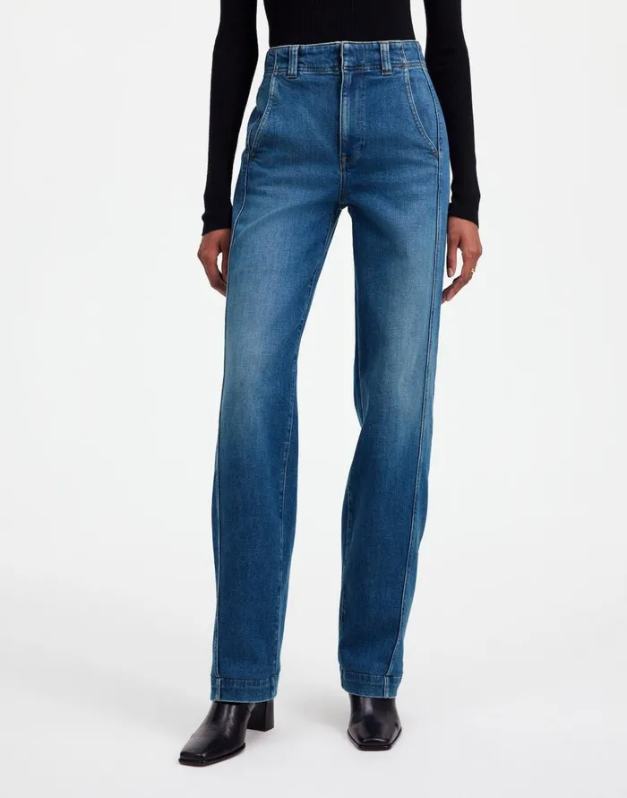 Madewell Tapered Denim Trousers Calvert Wash Women Jeans