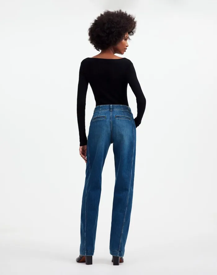 Madewell Tapered Denim Trousers Calvert Wash Women Jeans