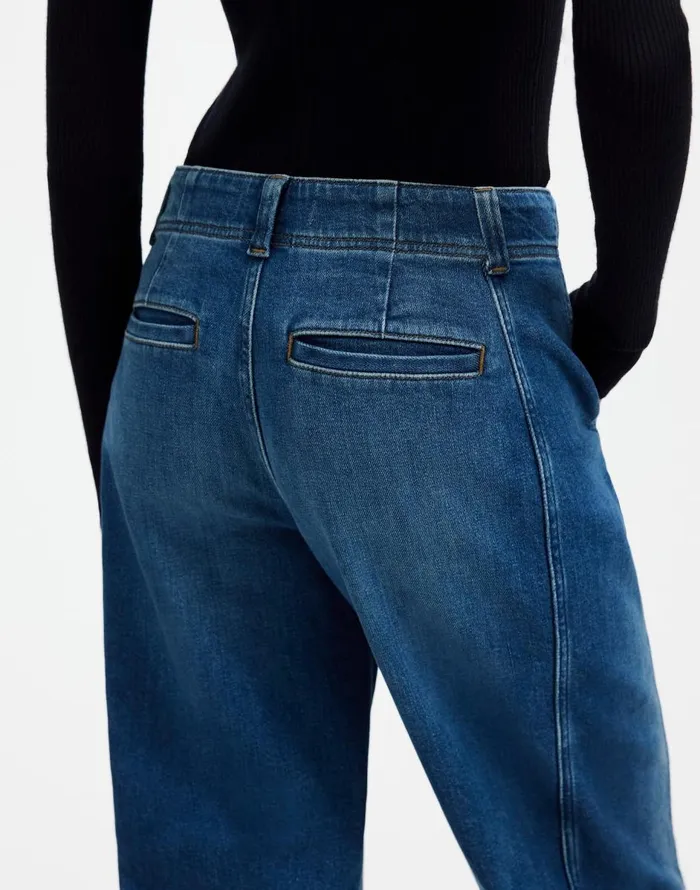 Madewell Tapered Denim Trousers Calvert Wash Women Jeans