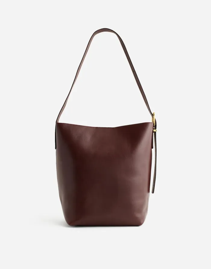 Madewell The Essential Medium Bucket Tote Chocolate Raisin Women Bags