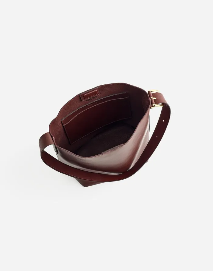 Madewell The Essential Medium Bucket Tote Chocolate Raisin Women Bags