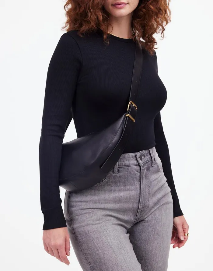 Madewell The Essential Sling Crossbody Bag True Black Women Bags